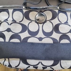 Coach black and grey purse.